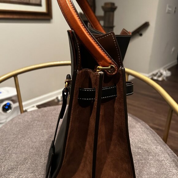 BLACKI LARGE TORY BURCH LEE RADZIWILL DOUBLE BAG WITH DUST BAG - Picture 4 of 9